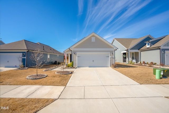 ranch-style home with a garage