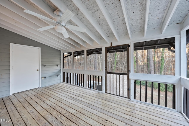 deck with ceiling fan