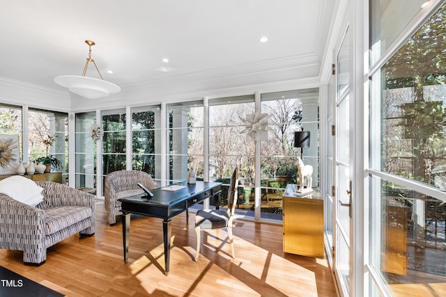 sunroom / solarium with a wealth of natural light