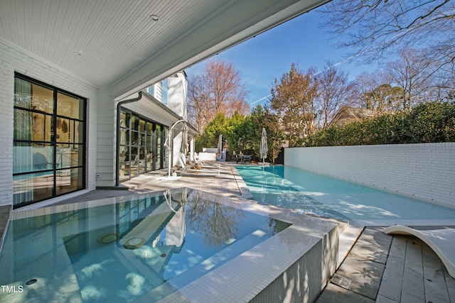 view of pool with a patio area and a pool