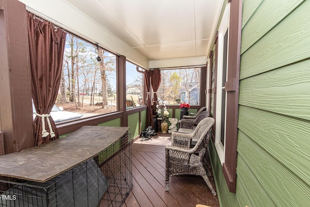 view of sunroom