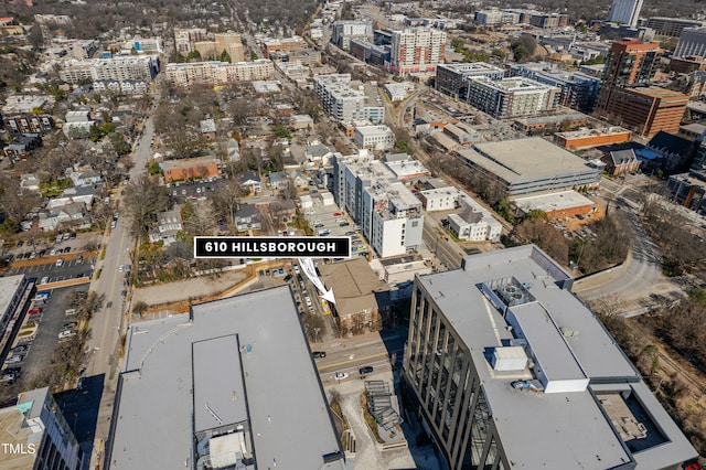 birds eye view of property featuring a view of city