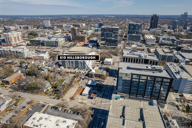 bird's eye view featuring a city view