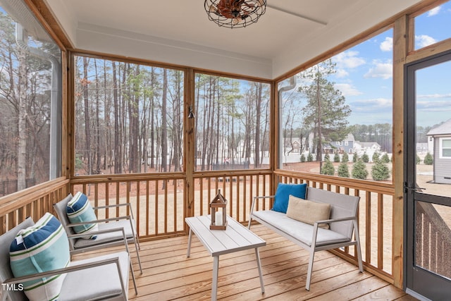 view of sunroom