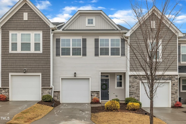 view of property with a garage