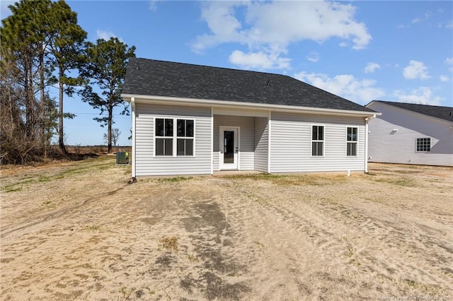 view of front of home with central AC unit