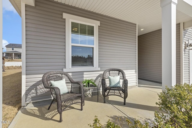 view of patio / terrace with a porch