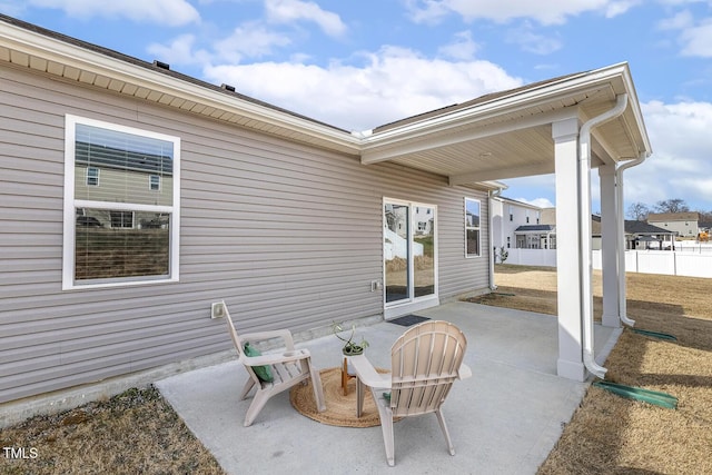 view of patio with fence