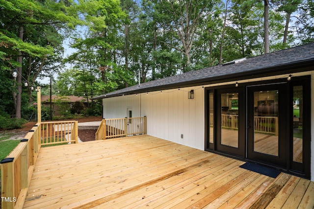 deck with french doors