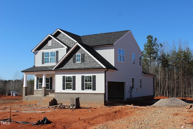 craftsman-style house with a garage