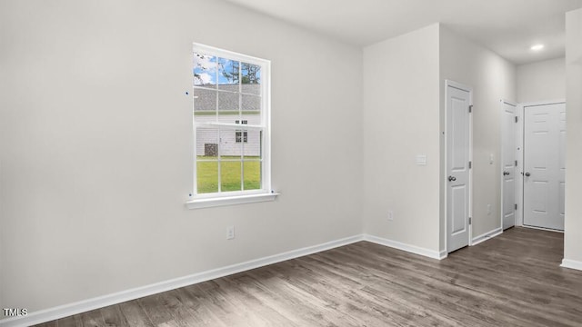 1009 Ocean Ct, Carthage, NC 28327 - spare room with healthy amount of natural light, wood finished floors, and recessed lighting