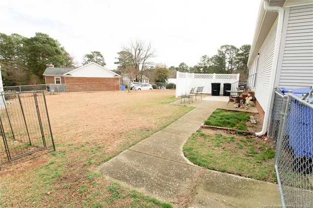 view of yard with a patio