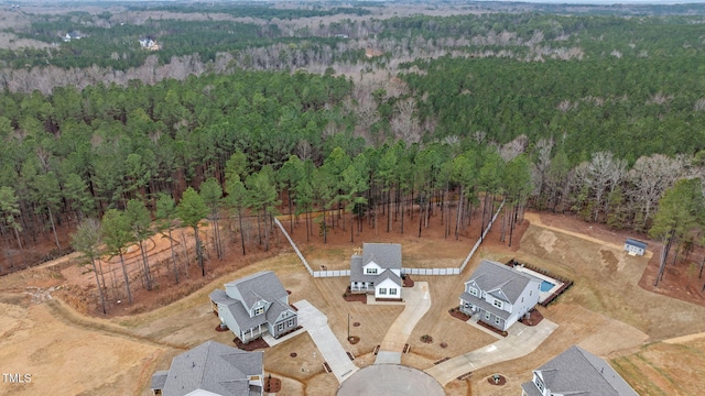 40 Long Needle Ct, Youngsville, NC 27596 - drone / aerial view featuring a wooded view