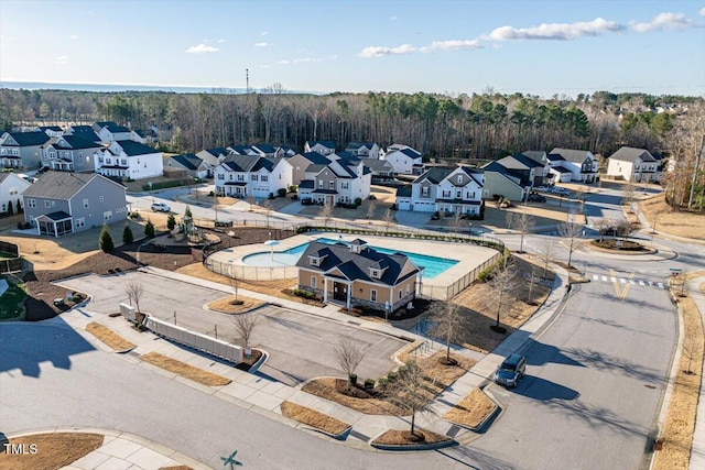 birds eye view of property featuring a residential view