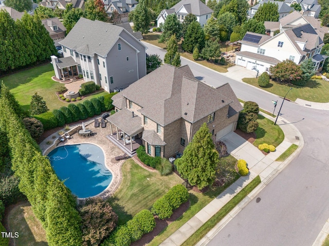 drone / aerial view featuring a residential view