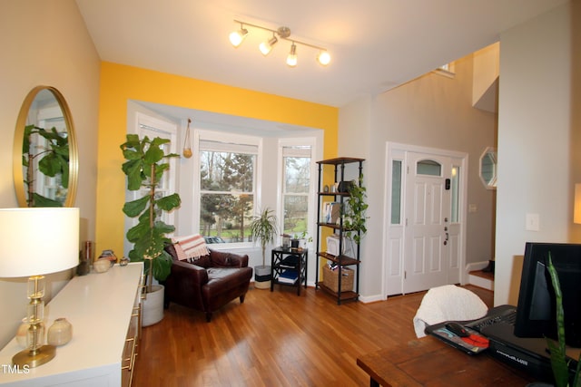 interior space with wood finished floors