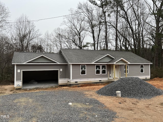 view of front facade featuring a garage