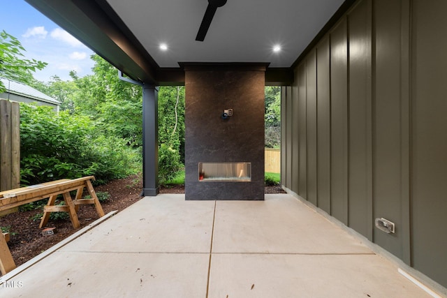2305 Turners Aly, Raleigh, NC 27607 - view of patio / terrace featuring a fireplace