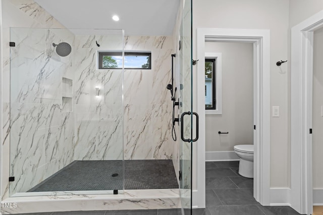 2305 Turners Aly, Raleigh, NC 27607 - bathroom with a marble finish shower and tile patterned flooring