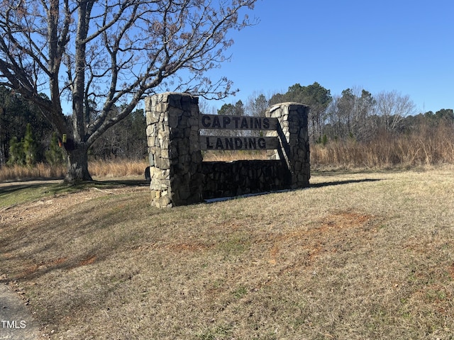 view of community sign