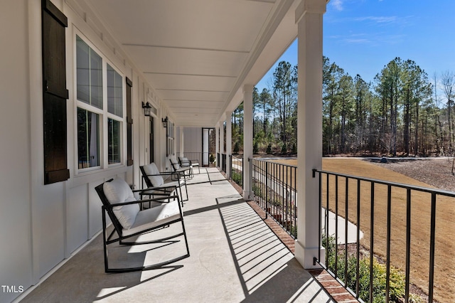 view of patio / terrace featuring covered porch