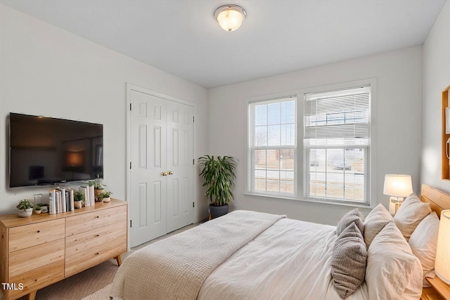 bedroom featuring a closet