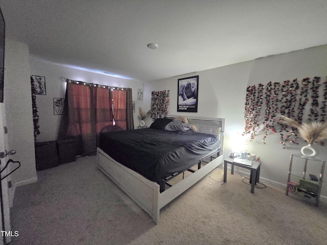 bedroom with carpet