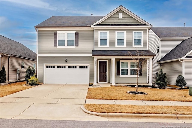 view of front of home featuring a garage