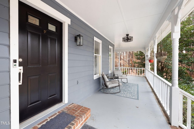 view of patio / terrace with covered porch