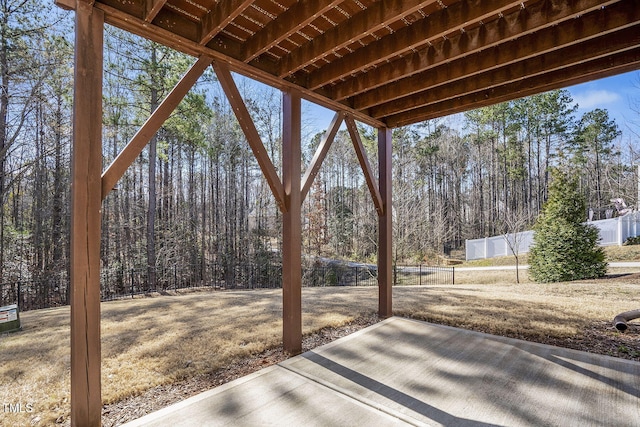 view of patio with fence