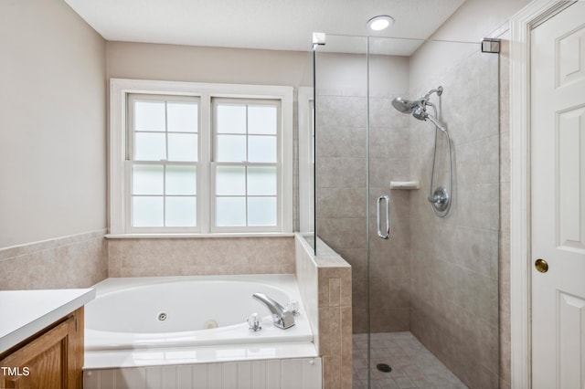 2006 Chedington Dr, Apex, NC 27502 - full bath with a whirlpool tub, a stall shower, and vanity