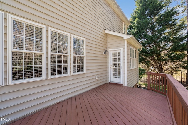 view of wooden terrace