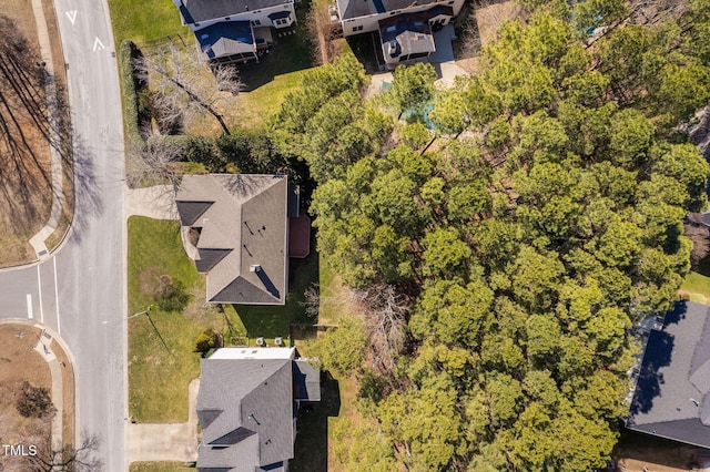 drone / aerial view featuring a residential view