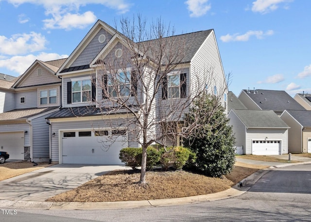 view of front facade with a garage