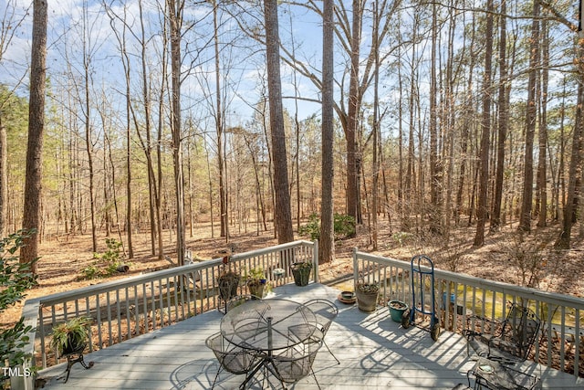 view of wooden terrace