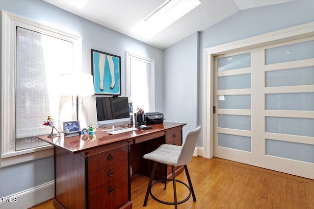 216 N Bloodworth St, Raleigh, NC 27601 - office space featuring light wood-type flooring, baseboards, and lofted ceiling