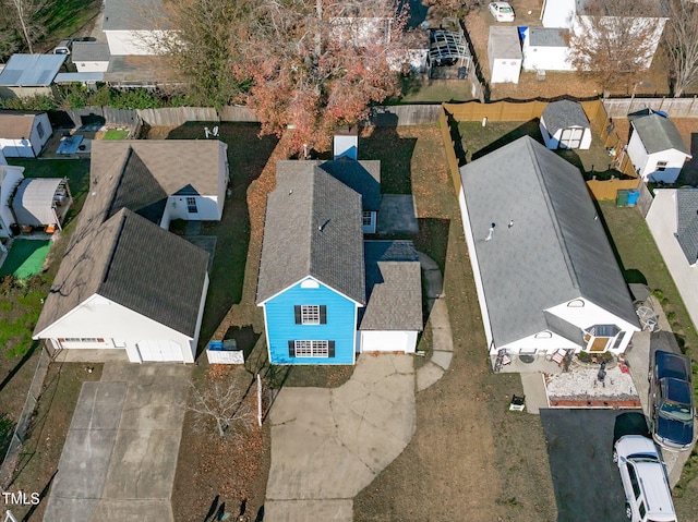 drone / aerial view with a residential view