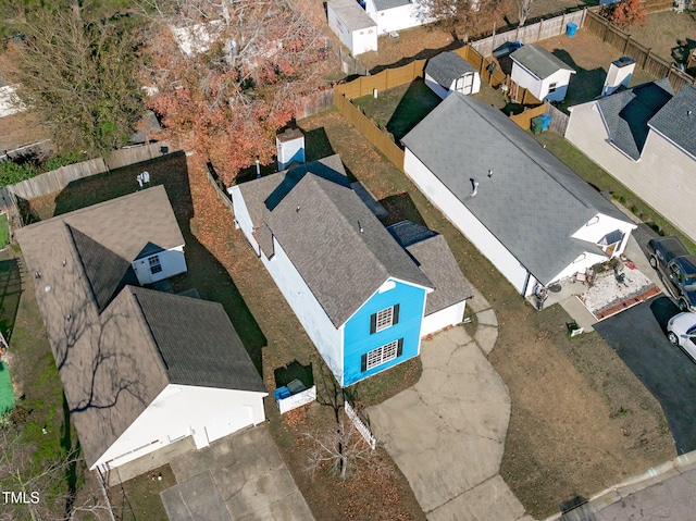 bird's eye view featuring a residential view