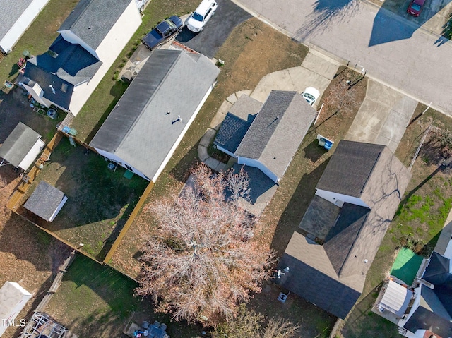 bird's eye view with a residential view