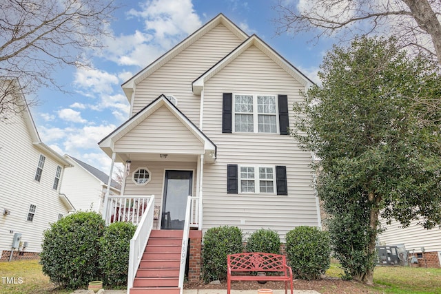 traditional home featuring a porch