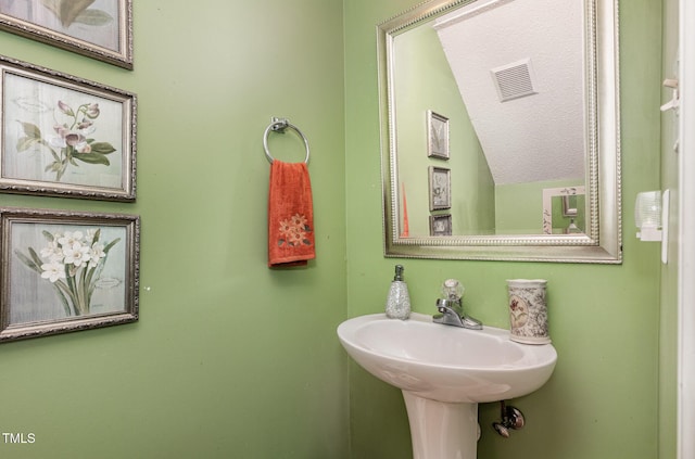 bathroom with visible vents and a sink