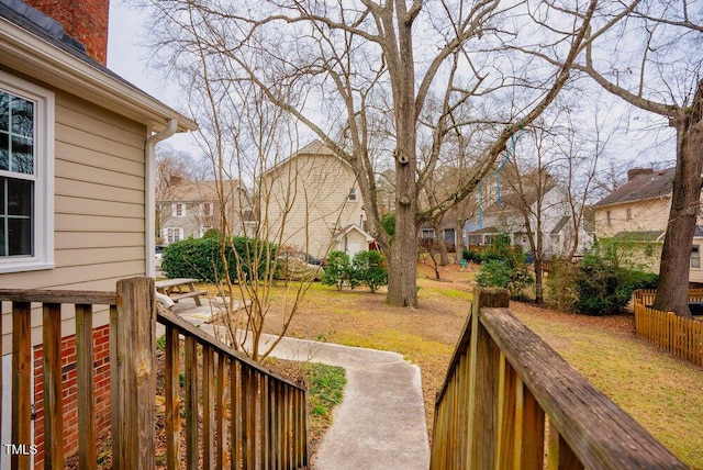 view of yard featuring a residential view