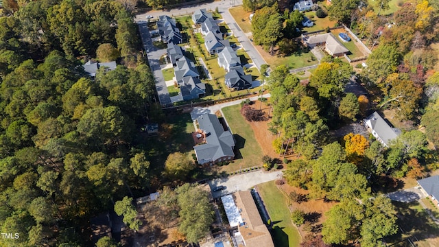 aerial view with a residential view