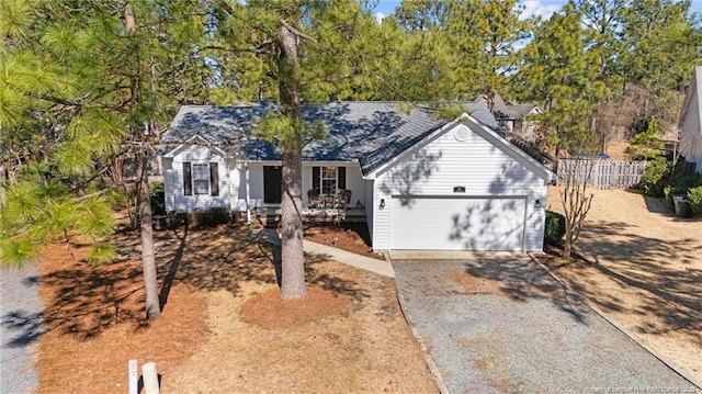 ranch-style home with a garage