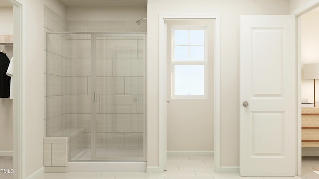 bathroom with walk in shower