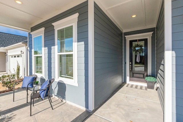 entrance to property with covered porch