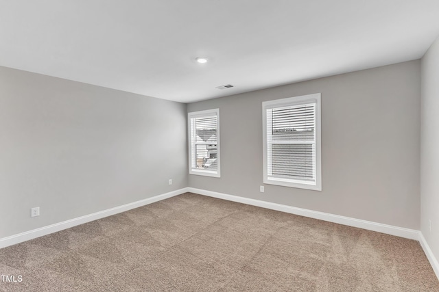 view of carpeted empty room