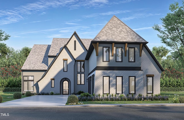 view of front of property featuring brick siding