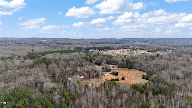 aerial view with a forest view