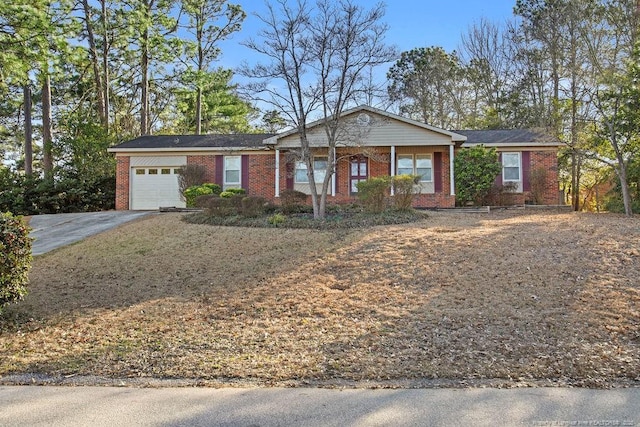 ranch-style home featuring a garage